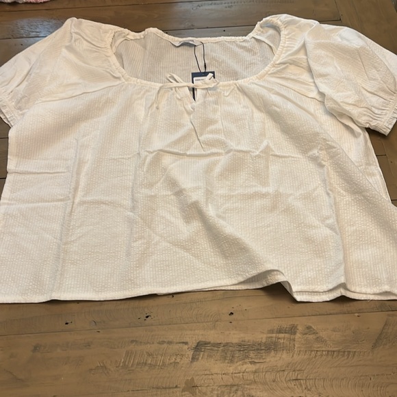NWT 2X Smash and Tess ivory puff sleeve top - Picture 5 of 10